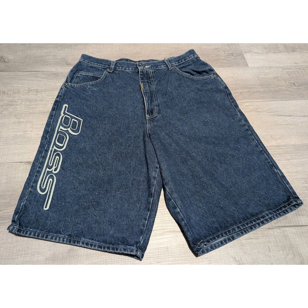 Vintage 90's Boss IG Design Baggy Denim Skater Jean Shorts Hip Hop Men's Sz 38